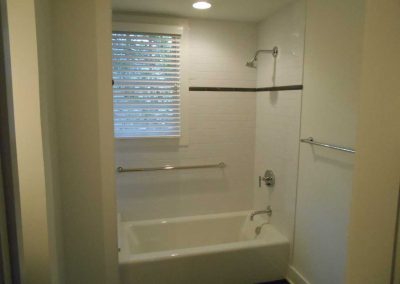 New tile and bathtub renovation after a fire