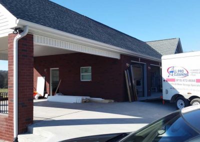 Blue Chip Restoration rebuilt this brick carport after a fire destroyed the home