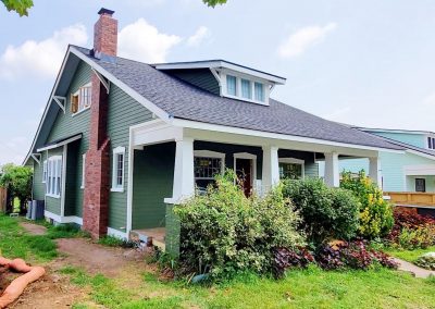 Repaired home after storm damage